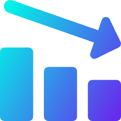 Graph Bar Decrease Icon from Core Gradient Set