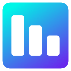 Graph Bar Decrease Square Icon from Core Gradient Set