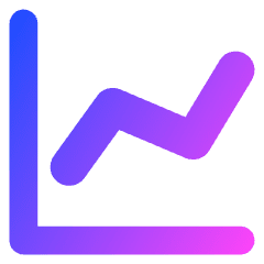 Graph Increase Icon from Core Gradient Set