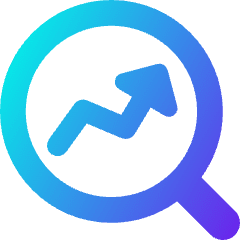 Search Arrow Increase Icon from Core Gradient Set
