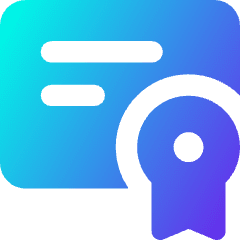 Document Certificate Icon from Core Gradient Set