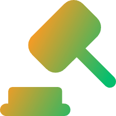 Justice Hammer Icon from Core Gradient Set