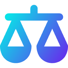 Justice Scale 1 Icon from Core Gradient Set