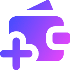 Wallet Add Plus Icon from Core Gradient Set