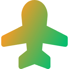 Airplane Enabled Icon from Core Gradient Set