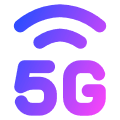 Cellular Network 5g Icon from Core Gradient Set