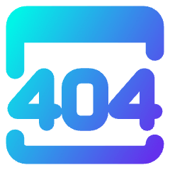 Browser Error 404 Icon from Core Gradient Set