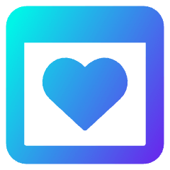 Browser Favorite Heart Icon from Core Gradient Set