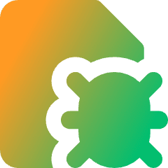 Bug Virus Document Icon from Core Gradient Set