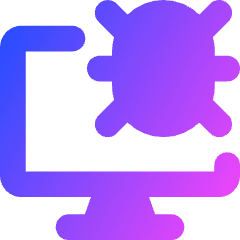 Bug Virus Monitor Icon from Core Gradient Set