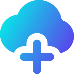 Cloud Add Icon from Core Gradient Set