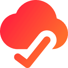 Cloud Check Icon from Core Gradient Set