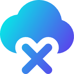 Cloud Delete Icon from Core Gradient Set