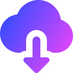 Cloud Download Icon from Core Gradient Set