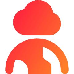 Cloud Globe Icon from Core Gradient Set