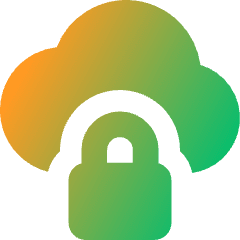 Cloud Lock Icon from Core Gradient Set