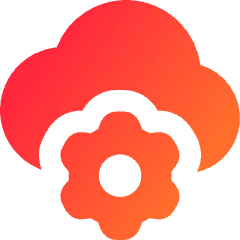Cloud Setting Gear Icon from Core Gradient Set