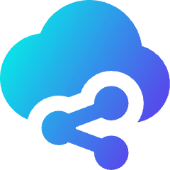 Cloud Share Icon from Core Gradient Set