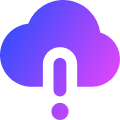 Cloud Warning Icon from Core Gradient Set