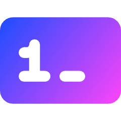 Number Field Icon from Core Gradient Set