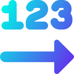 Steps Number Icon from Core Gradient Set