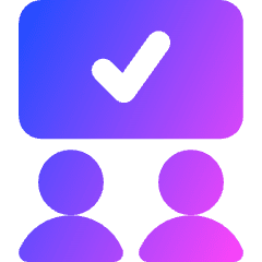 Group Meeting Approval Icon from Core Gradient Set