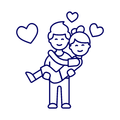 Couple Lifting 1 Illustration from UX Line Set