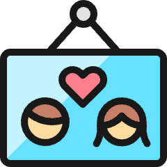 Couple Frame Image Icon from Ultimate Colors Set