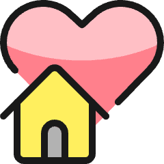 Couple House Icon from Ultimate Colors Set