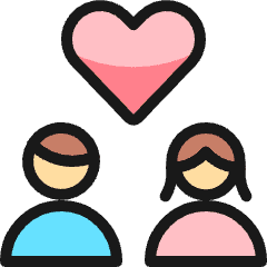 Couple Man Woman Icon from Ultimate Colors Set