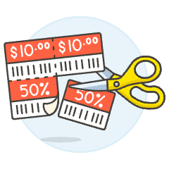 Discount Coupon Cut 1 Illustration from UX Colors Set