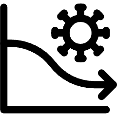 Graph Infected Decreasing Icon from Ultimate Regular Set