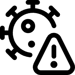 Covid19 Virus Warning 1 Icon from Ultimate Regular Set