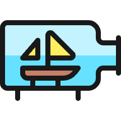 Crafts Bottle Art Ship Icon from Ultimate Colors Set