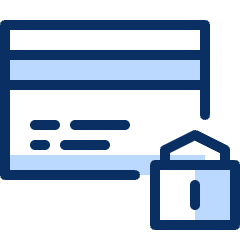 Credit Card Lock Icon from Cyber Duotone Set