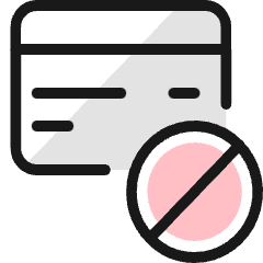 Credit Card Disable Icon from Ultimate Colors Set