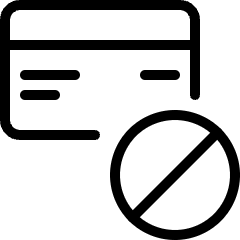Credit Card Disable Icon from Ultimate Light Set