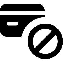 Credit Card Disable Icon from Ultimate Bold Set