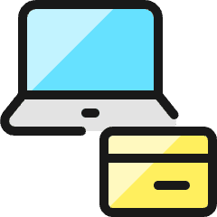 Credit Card Laptop Payment Icon from Ultimate Colors Set