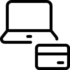 Credit Card Laptop Payment Icon from Ultimate Light Set