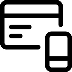 Credit Card Smartphone Icon from Ultimate Regular Set