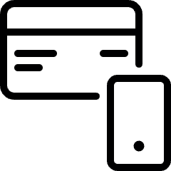 Credit Card Smartphone Icon from Ultimate Light Set