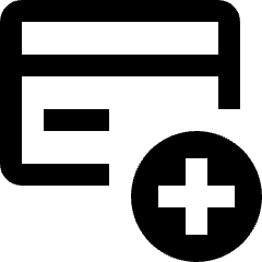 Credit Card Add Icon from Nova Line Icons Set