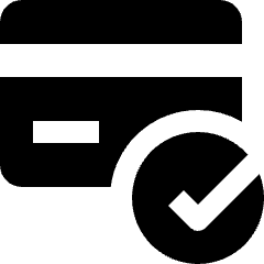 Credit Card Check Approved Icon from Nova Solid Set