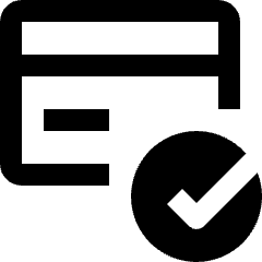 Credit Card Check Approved Icon from Nova Line Icons Set