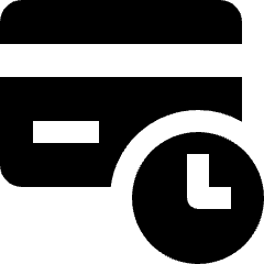 Credit Card Clock Icon from Nova Solid Set