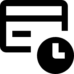 Credit Card Clock Icon from Nova Line Icons Set