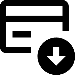 Credit Card Download Icon from Nova Line Icons Set
