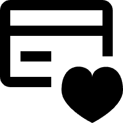 Credit Card Favourite Heart Icon from Nova Line Icons Set