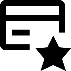 Credit Card Favourite Star Icon from Nova Line Icons Set